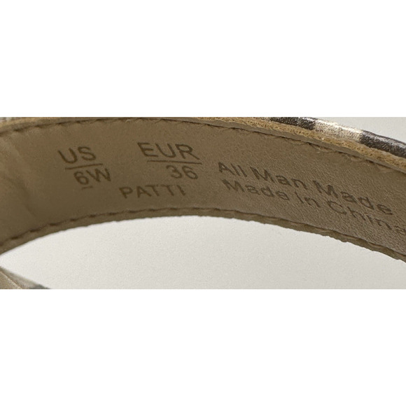 Sam Edelman Patti Ankle Strap Heel Snake Print Sandals Womens Size 6W $130 New - Picture 10 of 11